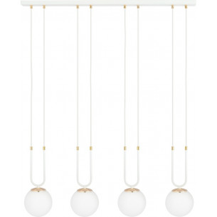 Glam IV white glass balls pendant lamp Emibig