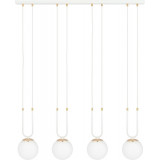 Lampa wisząca szklane kule Glam IV biała Emibig