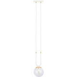 Glam white&amp;transparent glass sphere pendant lamp Emibig