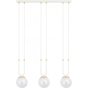 Glam III white&amp;transparent glass balls pendant lamp Emibig