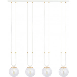 Glam IV white&amp;transparent glass balls pendant lamp Emibig