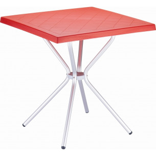 Sortie 70x70 red square garden table Siesta