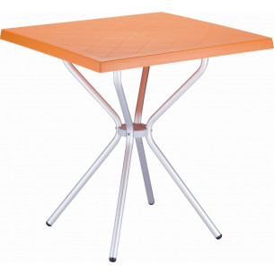 Sortie 70x70 orange square garden table Siesta