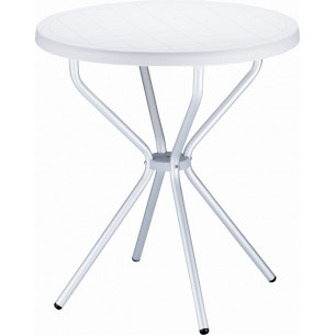 Elfo 70 white round garden table Siesta