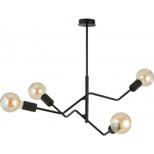 Frix IV black 4-spot ceiling lamp Emibig