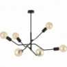 Frix VI black 6-spot ceiling lamp Emibig