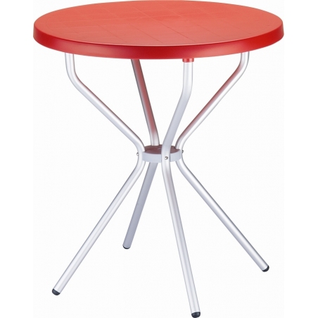 Elfo 70 red round garden table Siesta