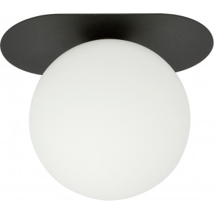 Plaza white&amp;black glass ceiling lamp Emibig