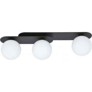 Plaza III white&amp;black triple glass ceiling lamp Emibig