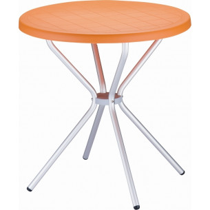 Elfo 70 orange round garden table Siesta