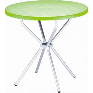 Poppy 80 green round garden table Siesta