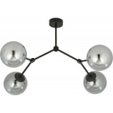 Space IV graphite&amp;black glass globes ceiling lamp Emibig