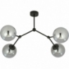 Space IV graphite&amp;black glass globes ceiling lamp Emibig