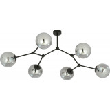 Space VI graphite&amp;black ceiling lamp with glass spheres Emibig