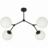 Space IV white&amp;black ceiling lamp with glass spheres Emibig