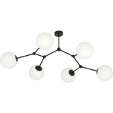 Space VI white&amp;black ceiling lamp with glass spheres Emibig