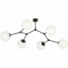 Space VI white&amp;black ceiling lamp with glass spheres Emibig