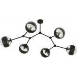 Lampa sufitowa szklane kule Space VI czarna-przeźroczysta Emibig
