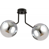 Nova II graphite&amp;black ceiling lamp with glass spheres Emibig
