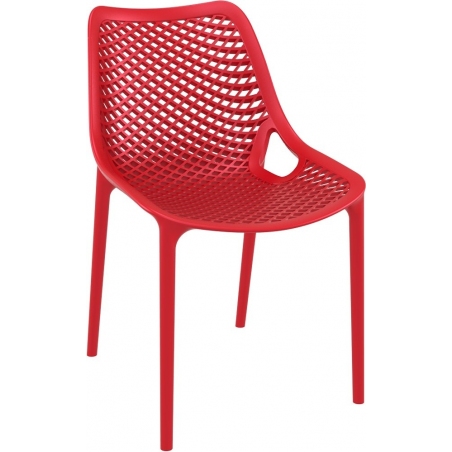 Stylowe Krzesło ażurowe Air Czerwone Siesta do salonu i jadalni.