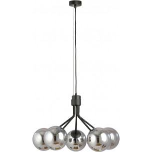 Nova V graphite&amp;black glass spheres pendant lamp Emibig