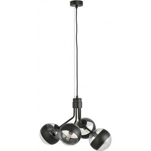 Nova IV black&amp;transparent glass spheres pendant lamp Emibig