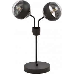 Nova black&amp;clear glass spheres table lamp Emibig