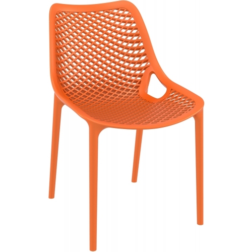 Stylowe Krzesło ażurowe Air Pomarańczowe Siesta do salonu i jadalni.