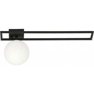 Imago C black&amp;opal glass sphere ceiling lamp Emibig