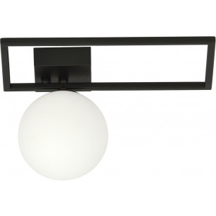 Imago D black&amp;opal glass sphere ceiling lamp Emibig