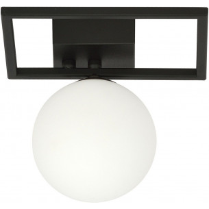 Imago E black&amp;opal glass ceiling lamp Emibig