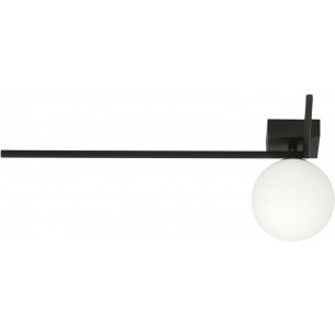 Imago F black&amp;opal glass sphere ceiling lamp Emibig