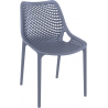 Air graphite openwork modern chair Siesta