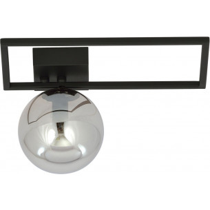 Imago D black&amp;graphite glass sphere ceiling lamp Emibig