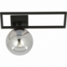 Imago D black&amp;graphite glass sphere ceiling lamp Emibig