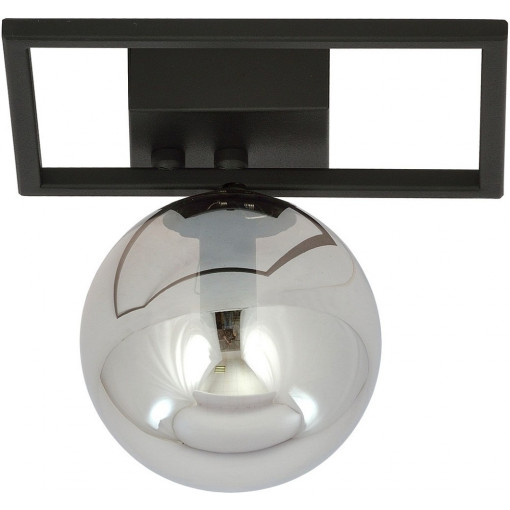 Imago E black&amp;graphite glass sphere ceiling lamp Emibig