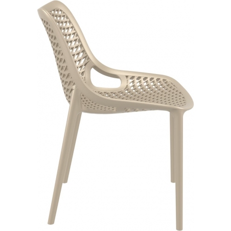Air beige openwork modern chair Siesta