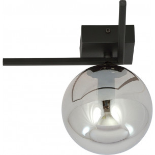 Imago G black&amp;graphite glass sphere ceiling lamp Emibig