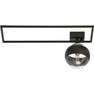 Imago A black stripe glass sphere ceiling lamp Emibig