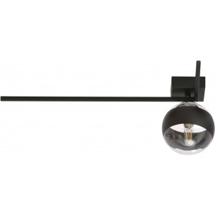 Imago F black stripe glass sphere ceiling lamp Emibig