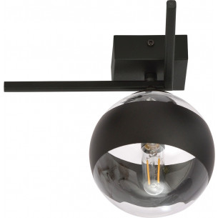 Imago G black stripe glass sphere ceiling lamp Emibig