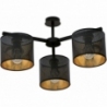 Jordan III black&amp;gold perforated ceiling lamp Emibig