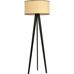 Aston rattan tripod floor lamp with shade Emibig