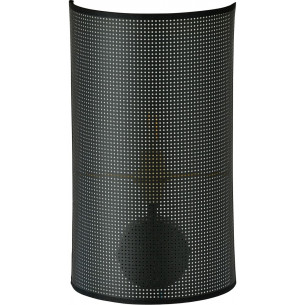 Aston black&amp;gold perforated wall lamp Emibig