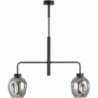 Lukka II black&amp;graphite glass ceiling lamp Emibig