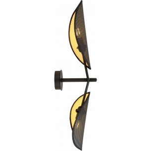 Kinkiet designerski Vene II czarno-złoty Emibig 2