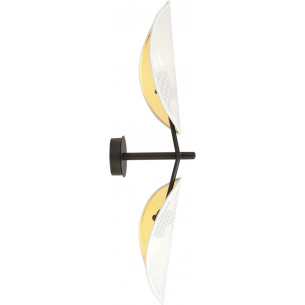 Kinkiet designerski Vene II biało-złoty Emibig 2