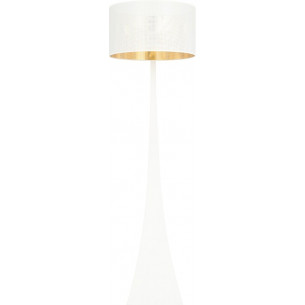 Estrella white&amp;gold floor lamp with shade Emibig