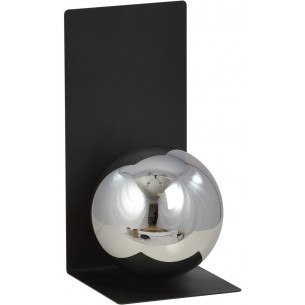 Form V black&amp;graphite glass sphere wall lamp Emibig