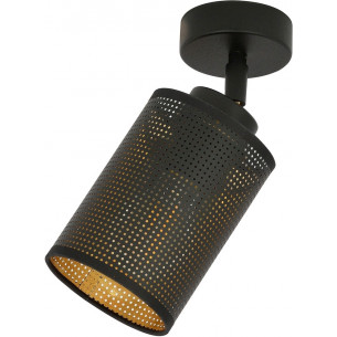 Bronx black&amp;gold ceiling spotlight Emibig